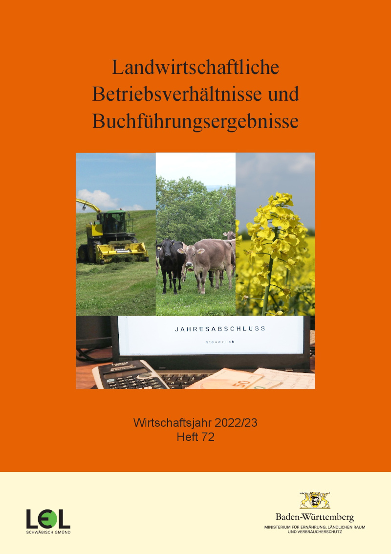 Landwirtschaftliche Betriebsverhältnisse und Buchführungsergeb-nisse – Wirtschaftsjahr 2022/23