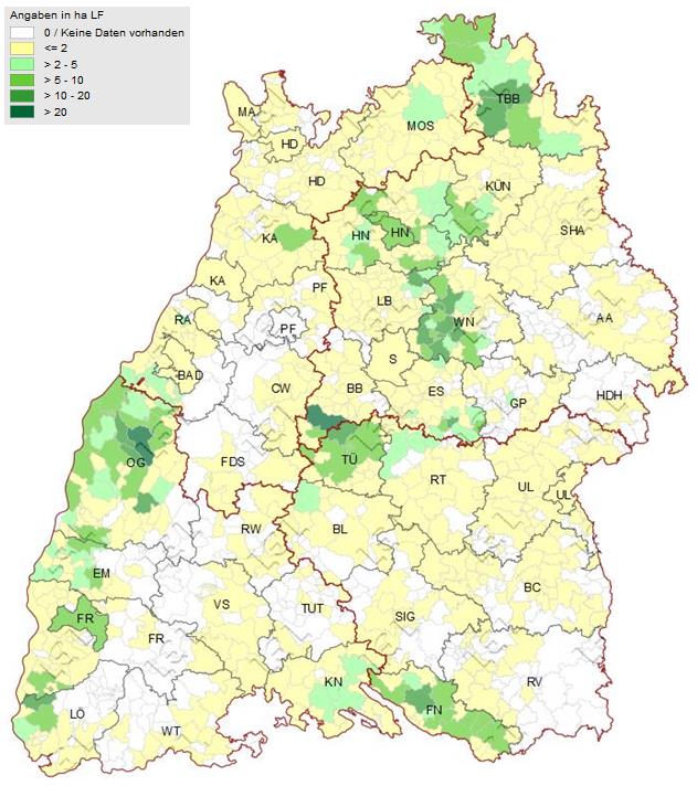 Karte_Streuobst in Baden-Württemberg