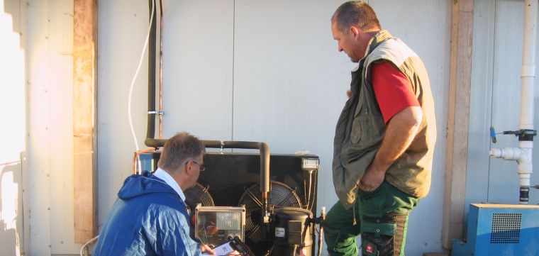 Energieberatung Einsparmöglichkeit Milchkühlung, Bild: Schied/LEL