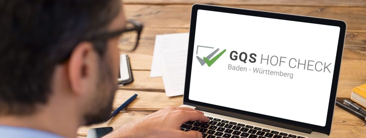 GQS Hof-Check Anwendungsoberfläche auf dem Bildschrim