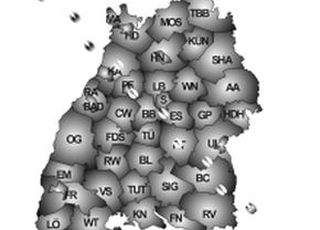 Karte über Jagdstatistik