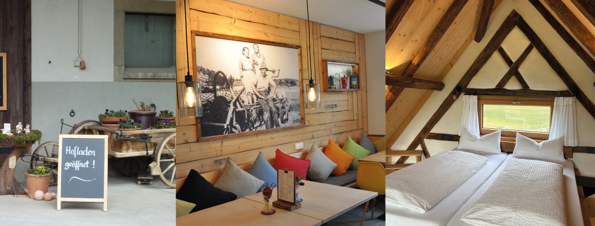 Hofladen, Gaststube Ferienwohnung - Bilder zum Themenbereich Diversifizierung  