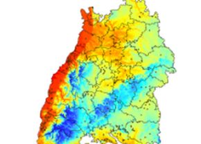 Karte über Vegetationsbeginn in Baden Württemberg
