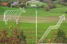 Kreidezeichnungen auf landwirtschaftlichem Gebiet, Beratung.Zukunft.Land. Bild Fabricius Christine LEL