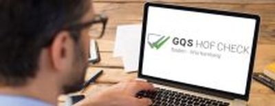 GQS Hof-Check Anwendungsoberfläche auf dem Bildschirm