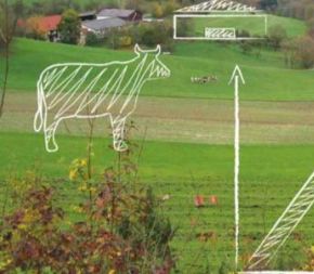 Kreidezeichnungen auf landwirtschaftlichem Gebiet, Beratung.Zukunft.Land. Bild Fabricius Christine LEL